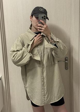 Жіноча куртка-сорочка h&m 🤎 3