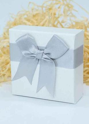Коробочка подарочная серая 59914 для набора, 7х7х3.5см тм xuping