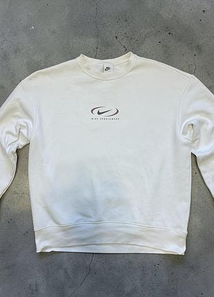 Nike sportswear вінтажний світшот s | big logo на спині | кофта найк