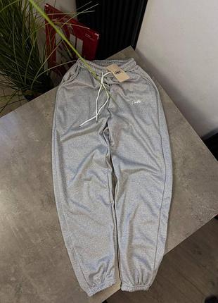Штани кортез сірі спортивні прямого крою s-xl