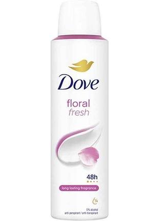 Дезодорант-антиперспирант 150мл цветочная свежесть 48 часов тм dove