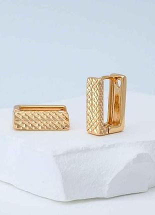 Серьги из медицинского золота 18к санса 15х5мм, 3.2г, арт.59831 тм xuping