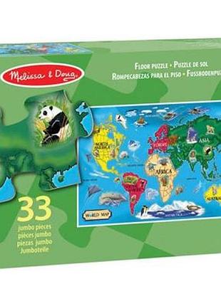 Пазл melissa&amp;doug карта мира 33 элемента (md10446)
