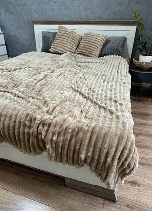 Велюровые покрывала королевский шарпей, цвет капучино. размер 200 x 230 см