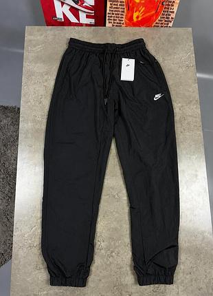 Нейлонові штани nike swoosh чорні спортивні чоловічі s-xl