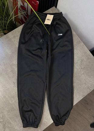 Брюки кортез женские черные спортивные прямого кроя s-xl