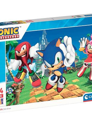 Пазл clementoni sonic серия maxi 104 элемента (25764)