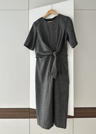 Сіра тепла сукня zara розмір m 10 плаття