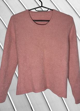 Жіночий рожевий кашеміровий светр cashmere xs s 34 36 40 42 кашемір 100% кашемір м'який ніжний джемпер cashmere xs s
