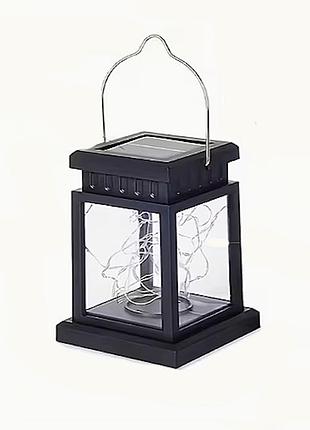 Ліхтар вуличний садовий ретро на сонячній батареї мідний дріт 30 led діодів