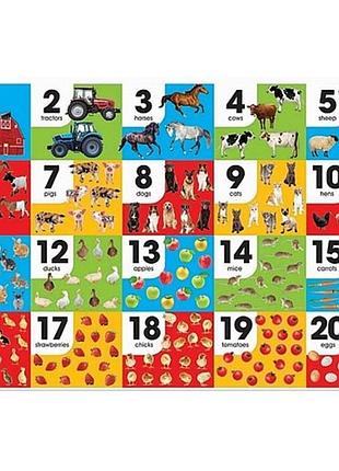 Пазл melissa&doug мега "числа - ферма", 24 елемента (md31002)