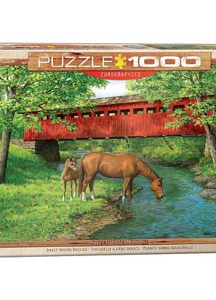Пазл eurographics мост в лесу 1000 элементов (6000-0834)