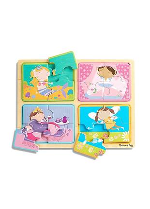 Пазл melissa&amp;doug деревянные в футляре "маленькие принцессы" (md31365)