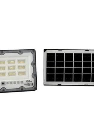 Уличный фонарь с солнечной панелью и датчиком движения 100w jx-007