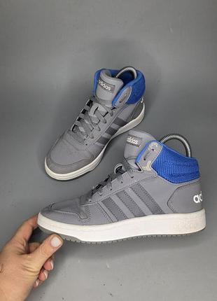 Детские высокие кроссовки adidas hoops mid 2.0