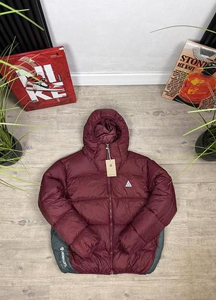Пуховик acg красный мужской зимний теплый с капюшоном s-xl
