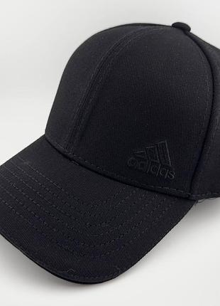 Бейсболка коттоновая мужская adidas утепленная на флисе с откидными ушами, черная (s, m, l/xl)