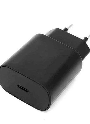 Мережевий зарядний пристрій pd type-c s style pd25w (n l) чорний тм gerlax