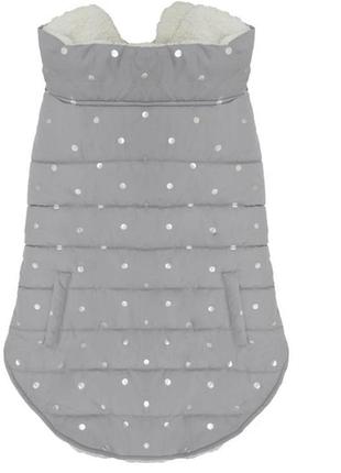 Жилетка стеганая  для собак wolf & tiger grey metallic spot gilet