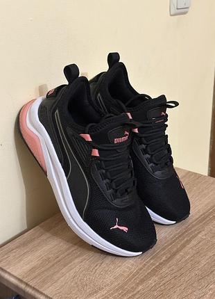 Кросівки жіночі puma чорні, рожеві, розмір 38