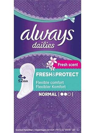 Щоденні прокладки dailies fresh protect normal 30шт тм always