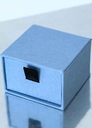 Коробочка подарункова синя 59912 для каблучки, сережок, 5х5х3см тм xuping