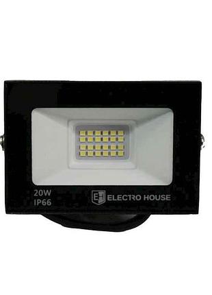 Прожектор led 20w 2000lm 6500k ip65 тм electrohouse