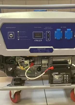 Бензиновий генератор raise rzc6600cxe 220v / 50hz / 5квт