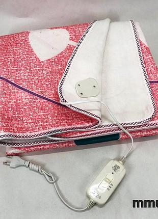 Электропростынь электрическая простынь с подогревом electric blanket 170х150см сердца