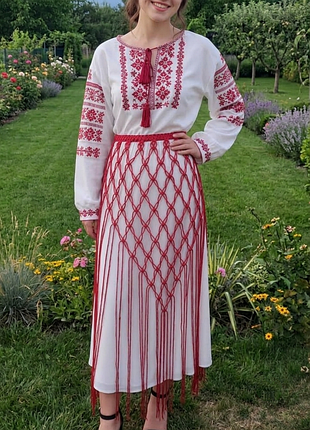 Сіточка макраме  на широкому поясі