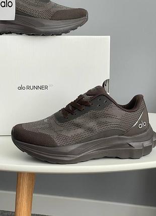 😍 женские кроссовки alo yoga runner brown a0590u 📦