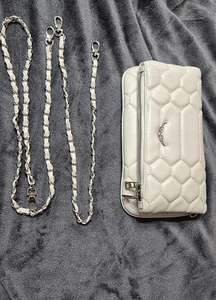Сумка для жінок zadig & voltaire біла стьобана