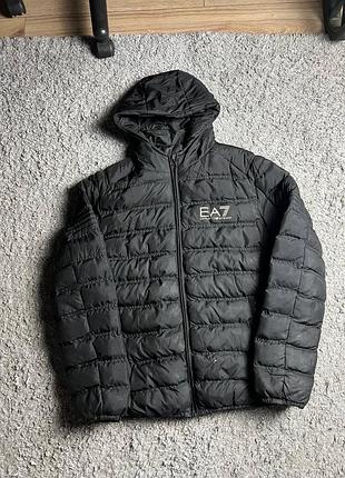 Куртка чоловіча armani exchange чорна стьобана