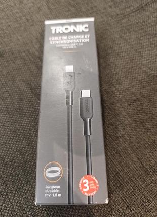 Кабель tronic usb-a ↔ usb-c, 1,8 м