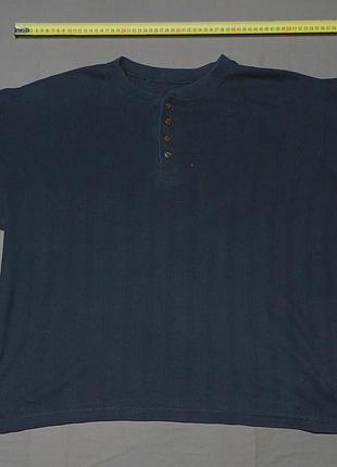 Плечи 70 см vintage 90s rocky size 3xl-4xl поло с длинным рукавом без воротника made in portugal 
100% cotton