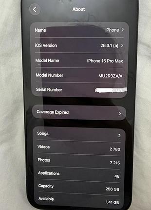 Iphone 15 pro max 256gb dual sim 4