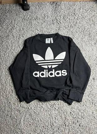 Кофта жіноча adidas big logo чорна, розмір s-m