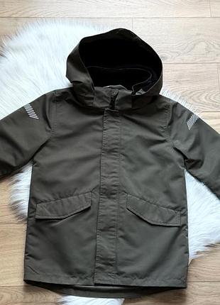 Куртка для хлопчика утеплена softshell хакі 6-8 років