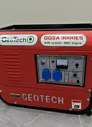 Генератор бензиновый однофазный geotech gsa 3000es 2.5-2,7 квт