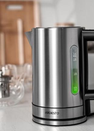 Электрочайник ardesto ekl-fd700ss, 1,7 л, нержавеющая сталь, новый