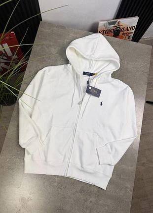 Худи polo ralph lauren белое, теплое унисекс худи с капюшоном и карманом-кенгуру s-xl