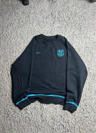 Кофта чоловіча nike & barcelona чорна, розмір xl