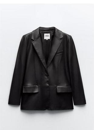 Шкіряний піджак zara