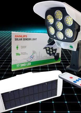 Вуличний ліхтар у формі камери solar light bl jlp 2178 на сонячній батареї з датчиком руху та пультом