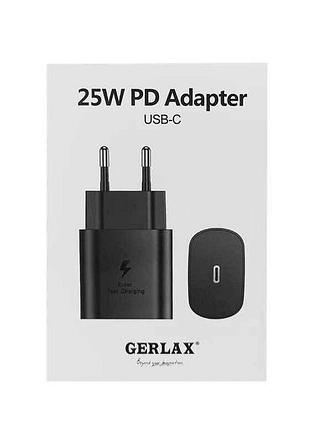 Мережевий зарядний пристрій pd type-c a11s pd25w чорний тм gerlax