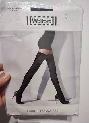 Ексклюзивні безшовні панчохи wolford fatal 80 seamless stay-up (оригінал)