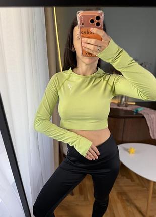 Зелений салатовий спортивний рашгард gymshark