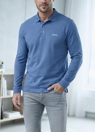 Чоловічий лонгслів hugo boss / поло з довгим рукавом hugo boss