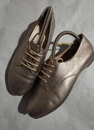 Кожаные туфли дерби Оксфордыecco bella (оригинал), р.37