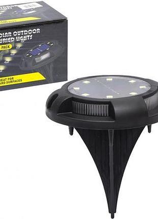 Садовий ліхтар на сонячній батареї 6001 led8+4 d11см knz